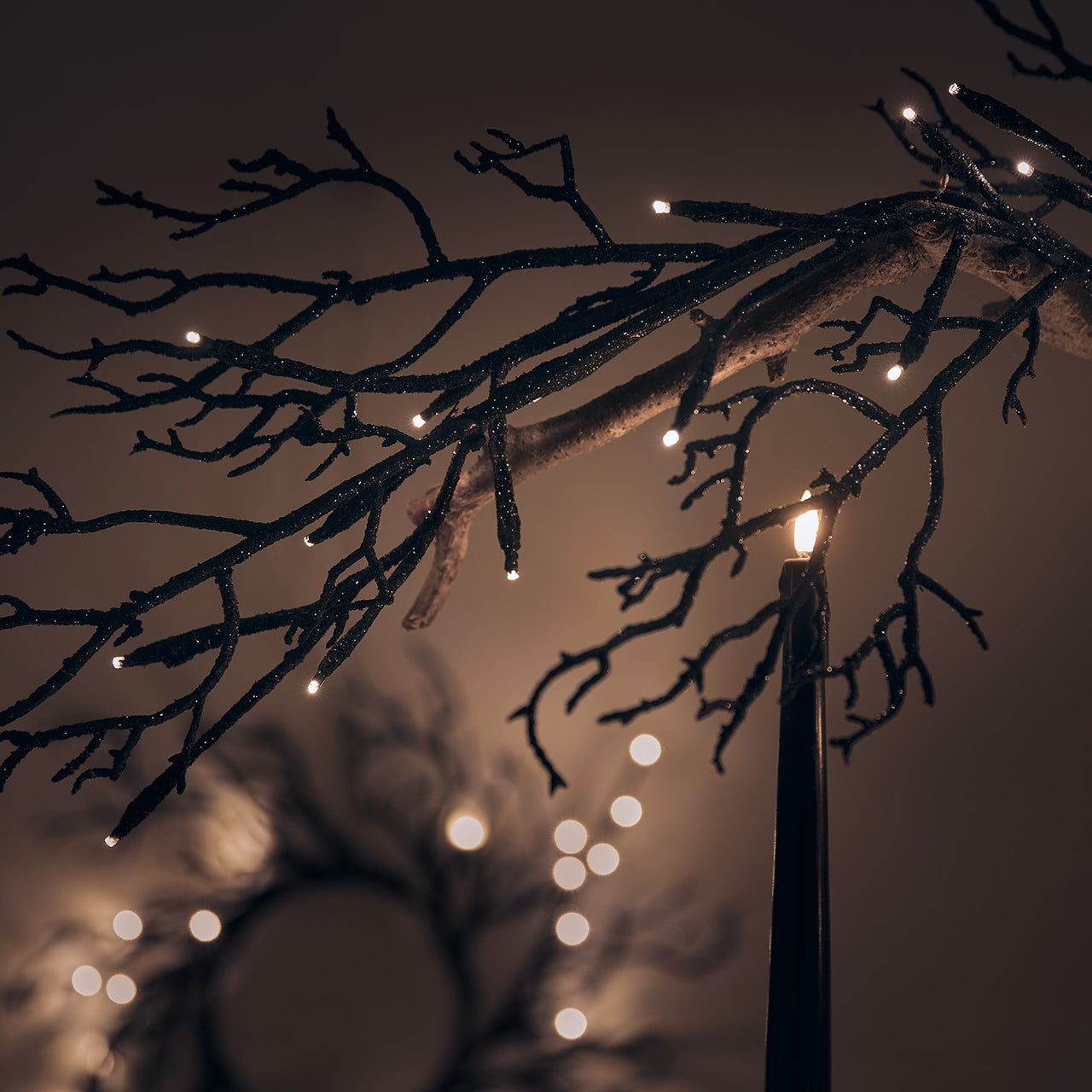 Guirlande de Branches Mortes Pré-éclairée de 1,5 m pour Halloween
