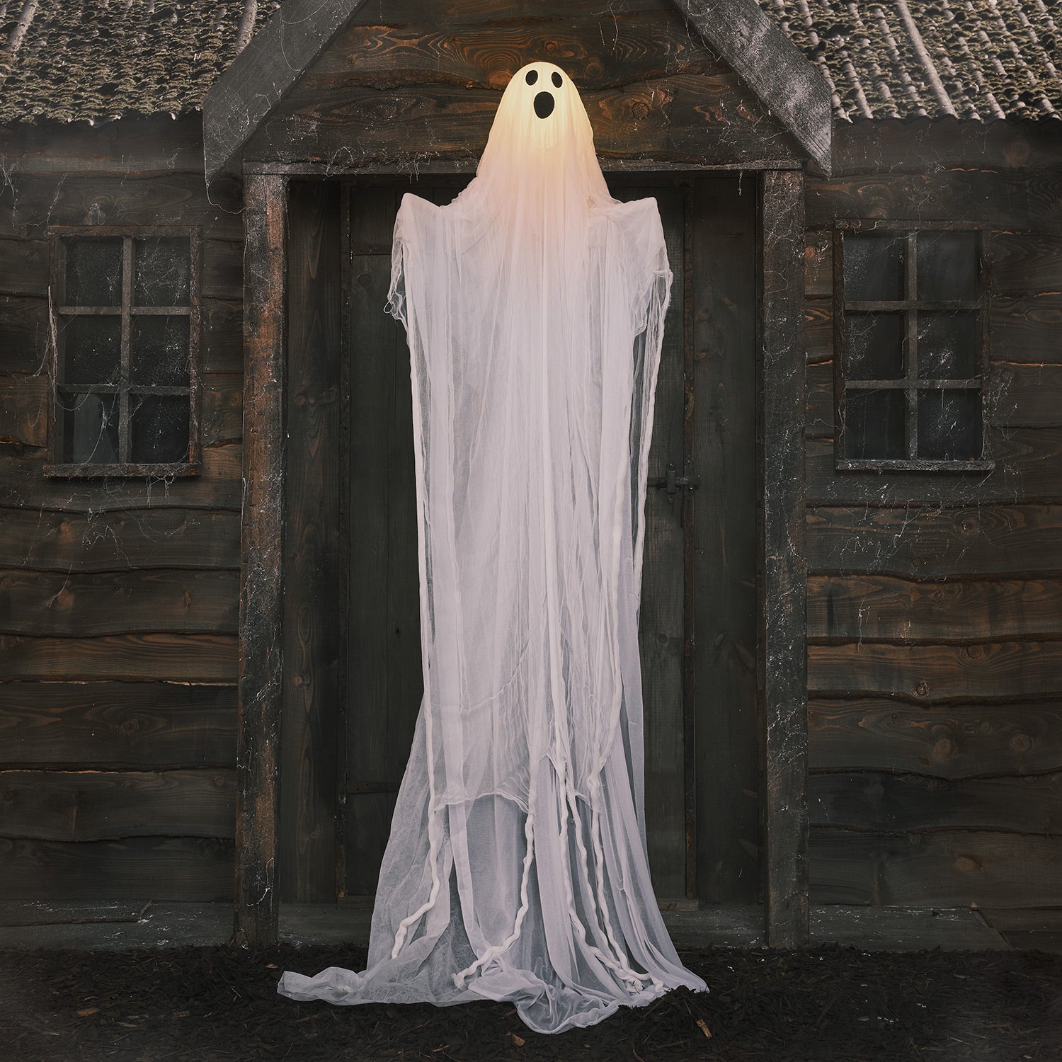 Lampe De Nuit Fantôme Halloween - Doigt D'honneur Humoristique, 20 Cm, Résine, LED, Décoration Fun
