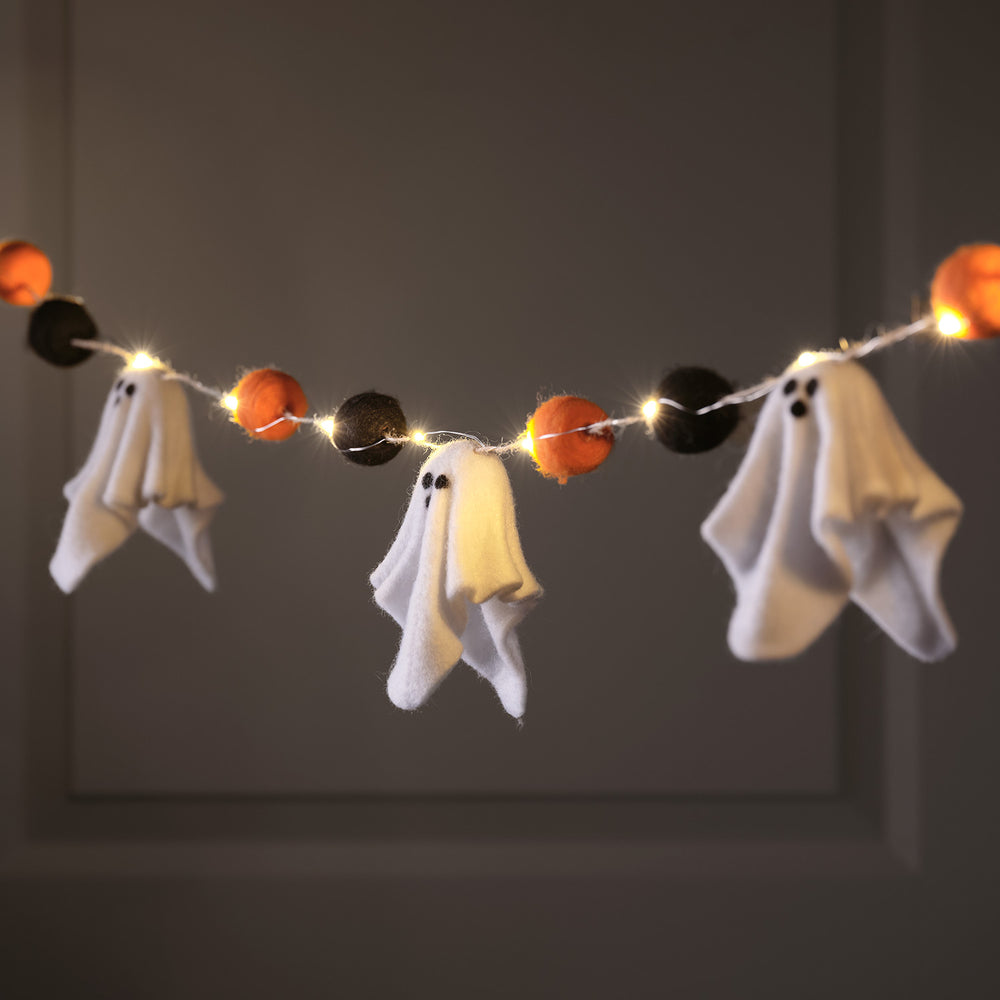 Guirlande Lumineuse d’Halloween en Feutre avec 20 Micro LED