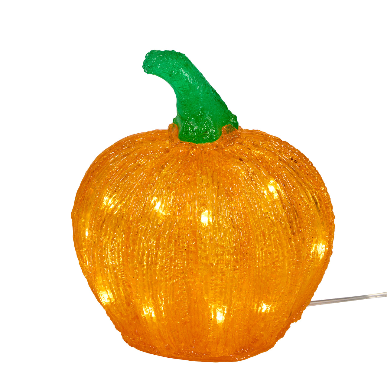 Mini Citrouille Lumineuse en Acrylique de 15 cm