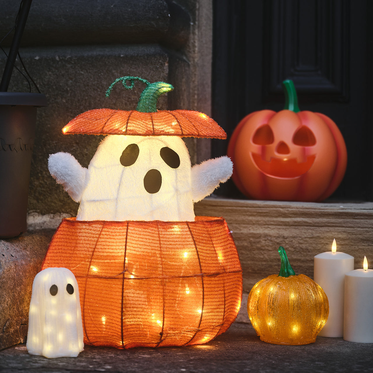 Fantôme Animé dans une Citrouille – Décoration d’Halloween