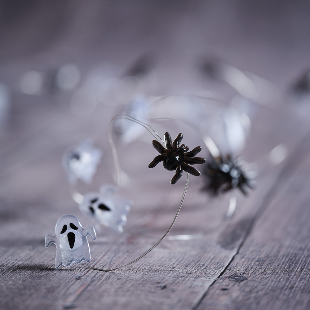 Guirlande Micro LED à Fantômes et Araignées