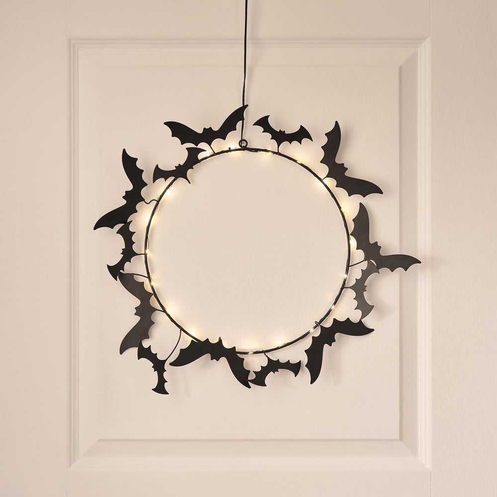Couronne Lumineuse Chauves-Souris de 43 cm