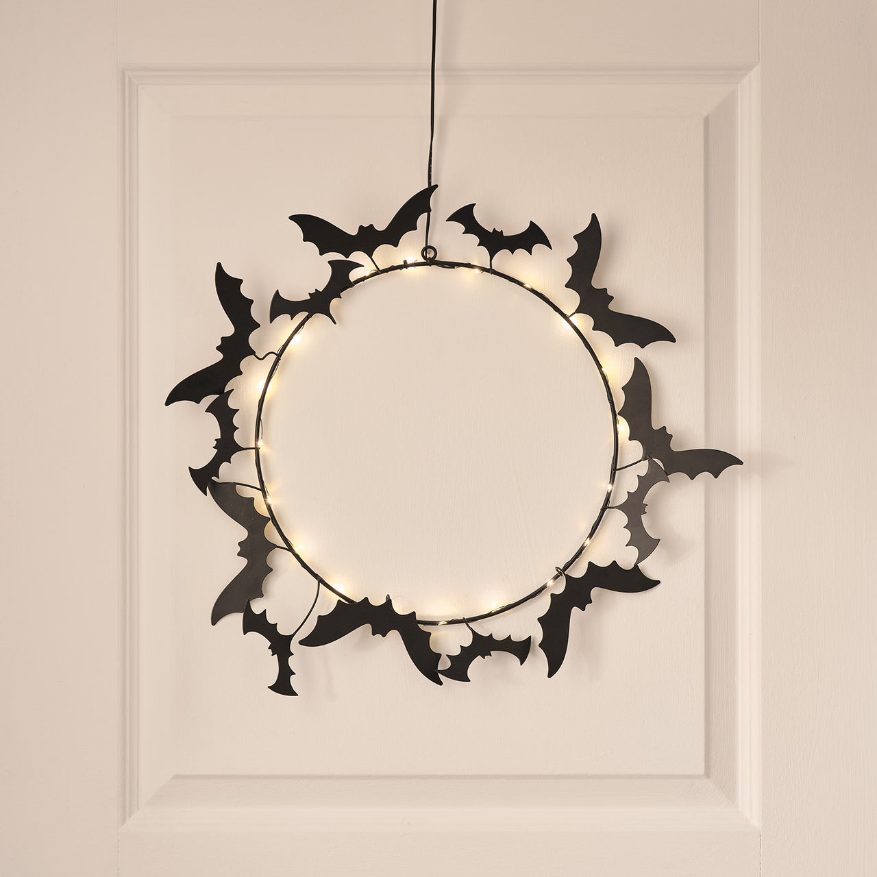 Couronne Lumineuse Chauves-Souris de 43 cm