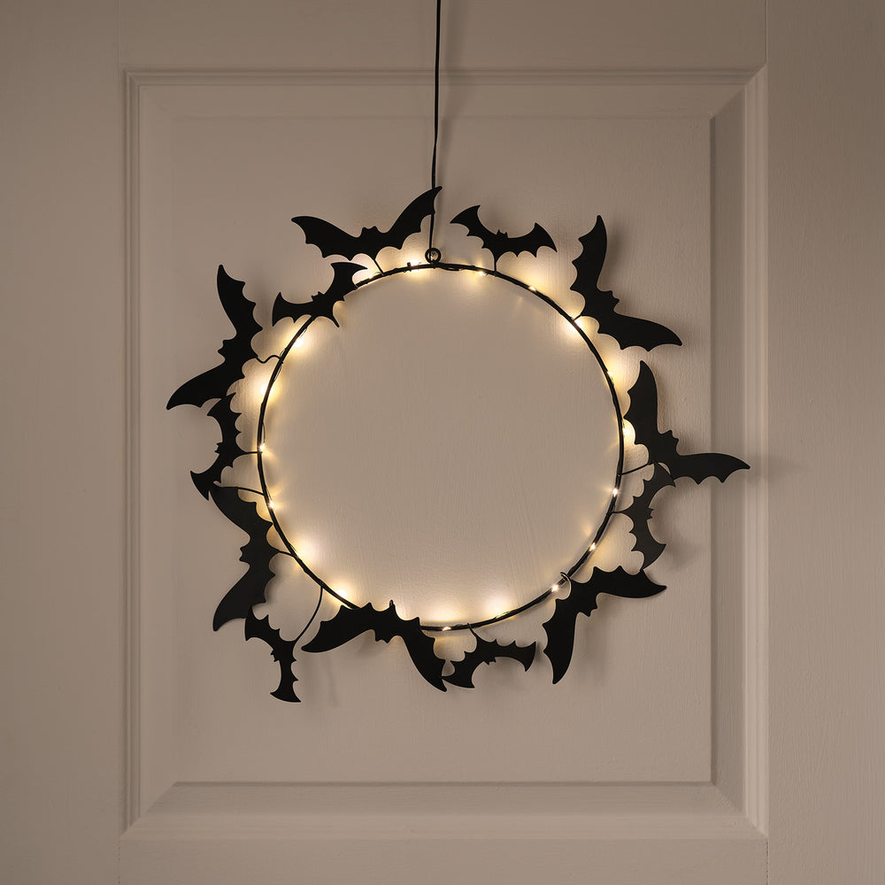 Couronne Lumineuse Chauves-Souris de 43 cm