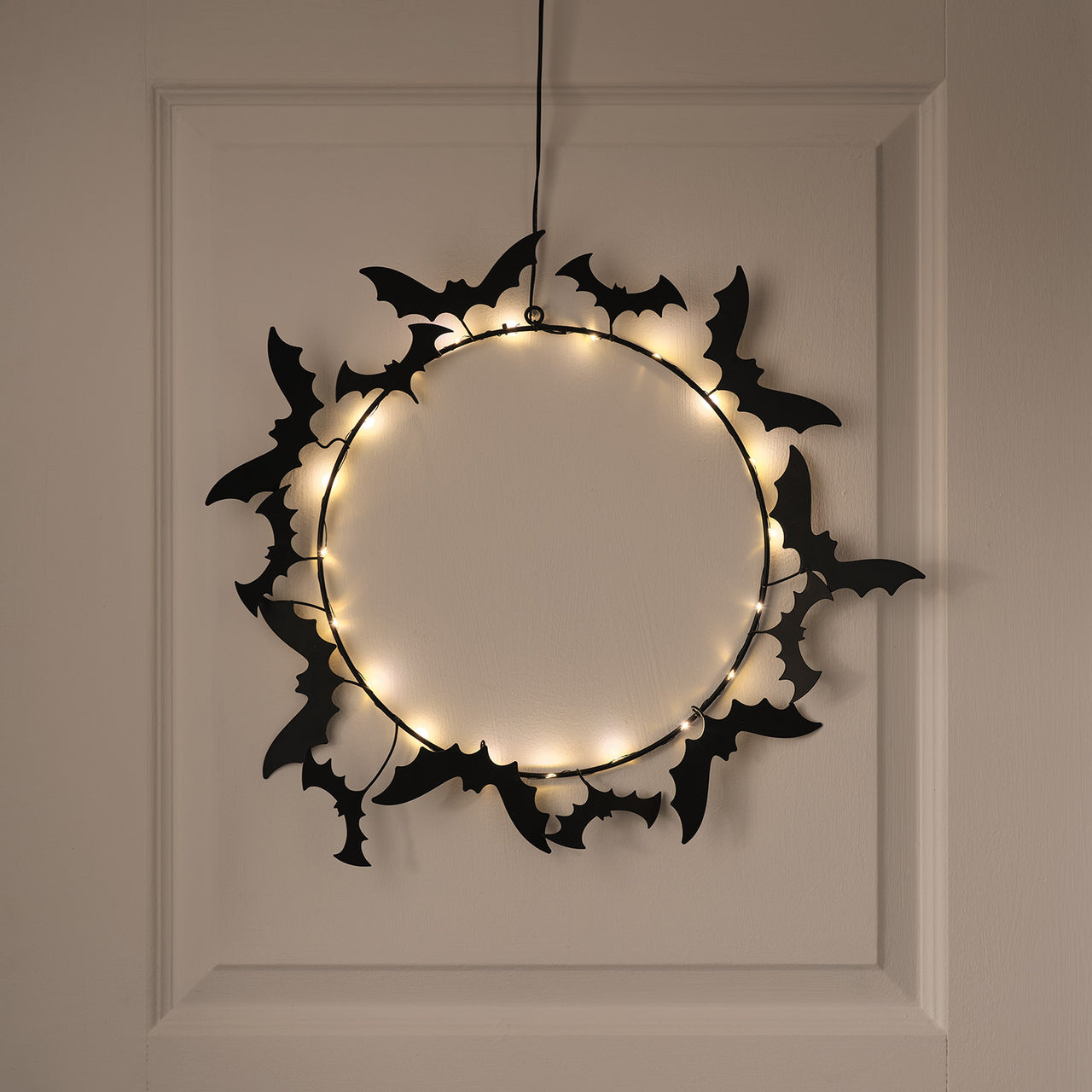 Couronne Lumineuse Chauves-Souris de 43 cm