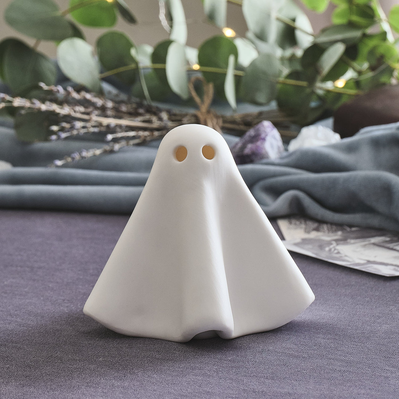 Fantôme Lumineux Gérald en Céramique à LED Blanc Chaud