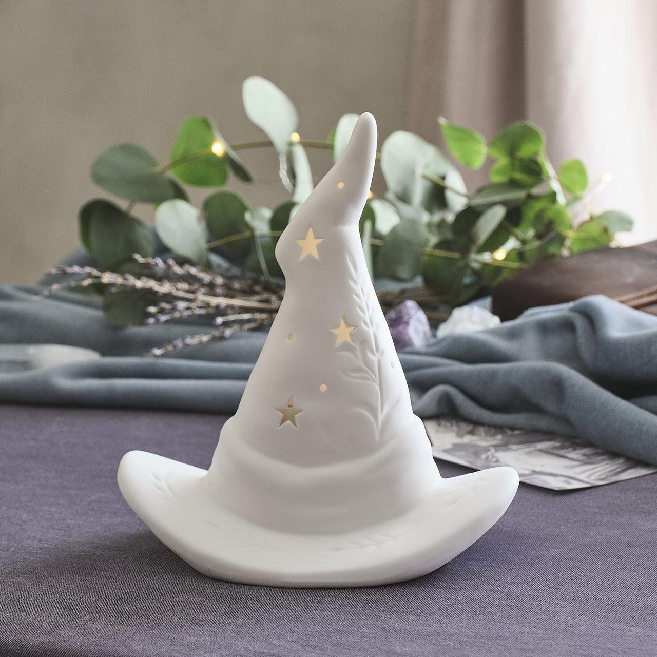 Chapeau de Sorcière Lumineux en Céramique à LED