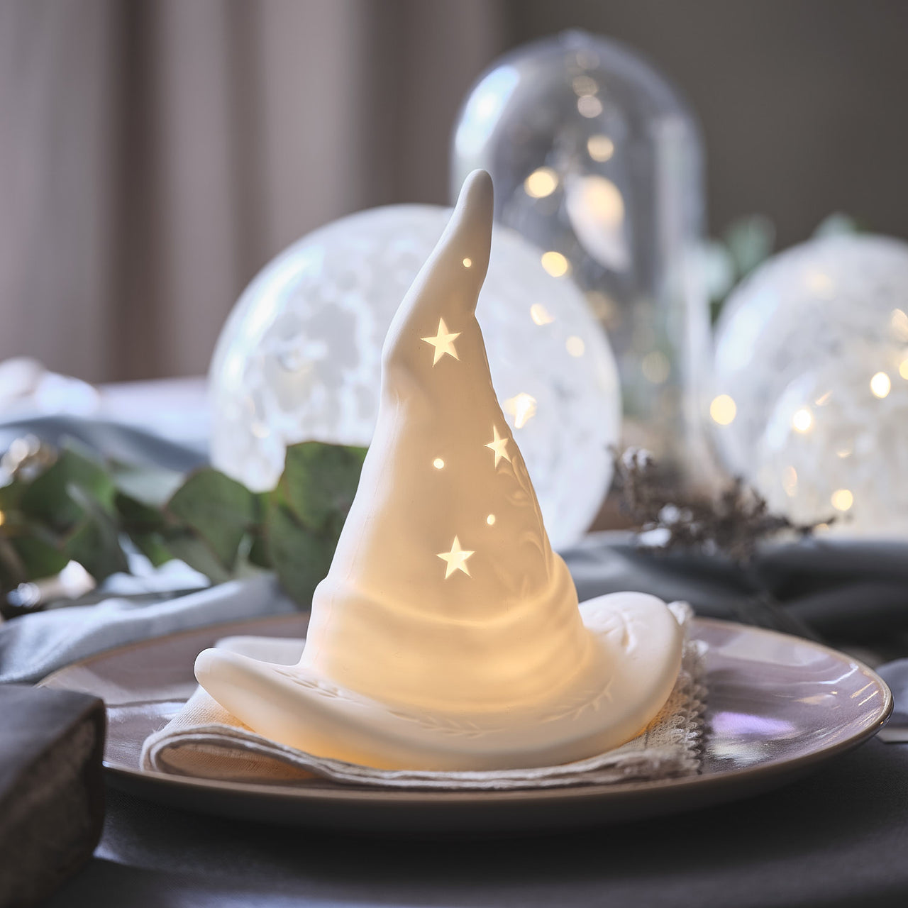 Chapeau de Sorcière Lumineux en Céramique à LED