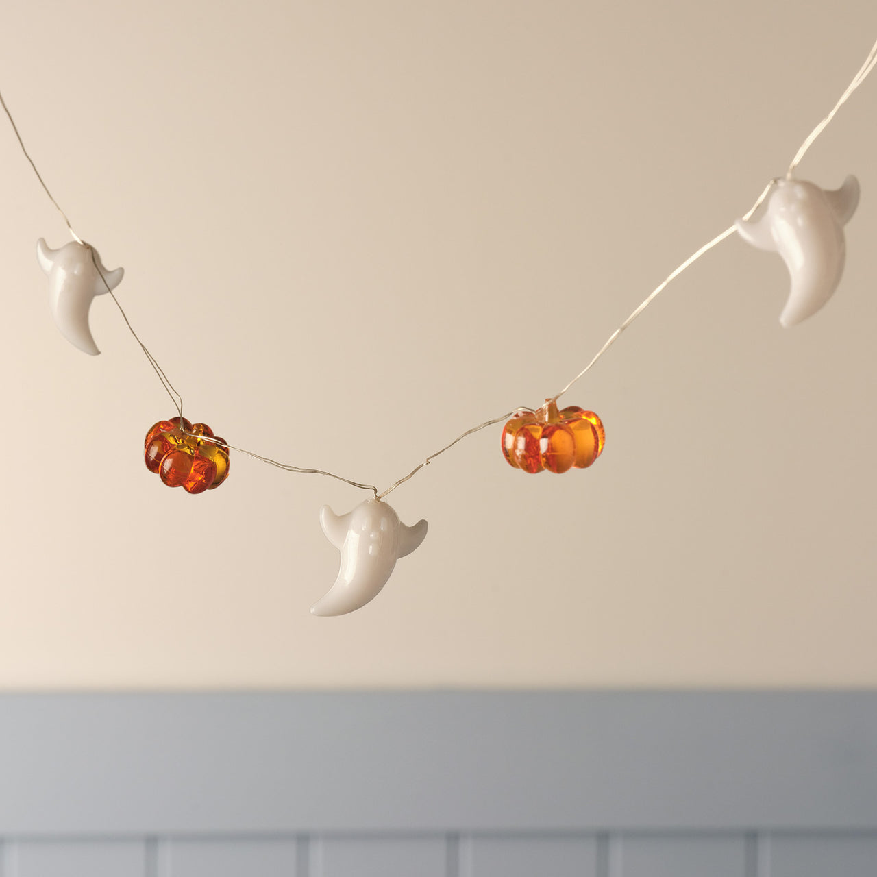 Guirlande Lumineuse Micro LED à 20 Fantômes et Citrouilles