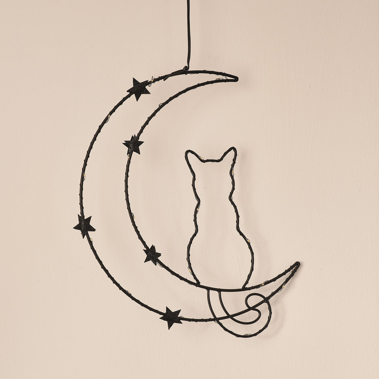 Décoration Silhouette Chat et Lune Osby d'Halloween à LED