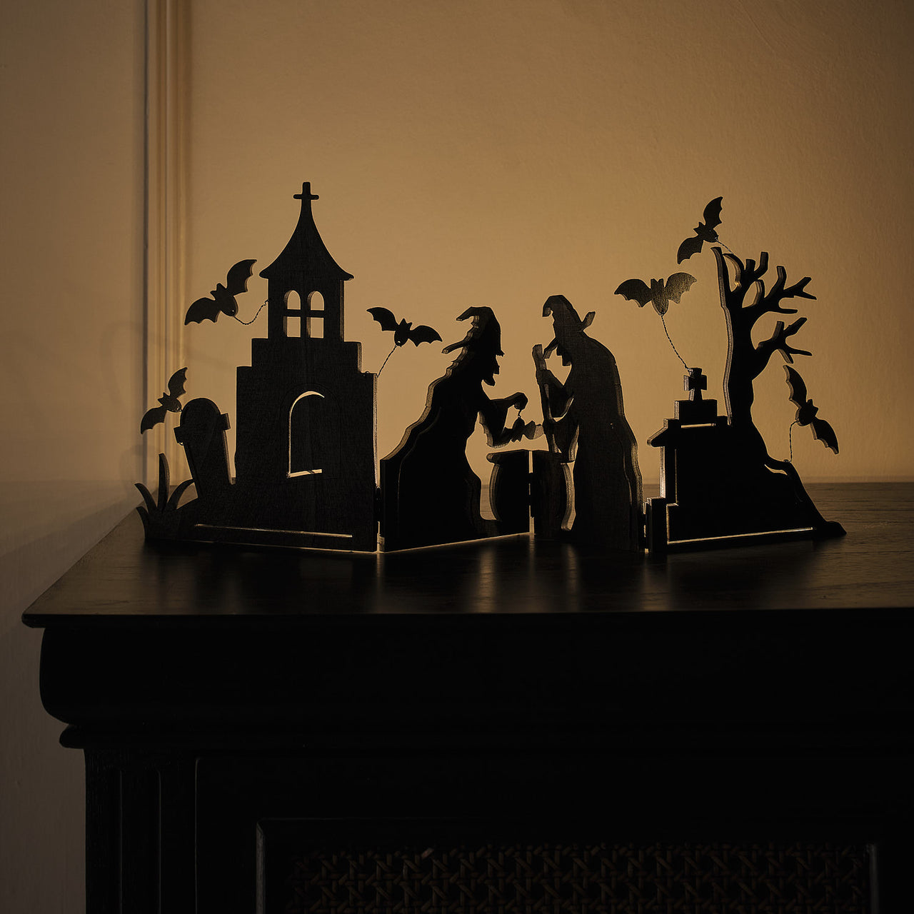 Décoration Silhouette Sorcières Osby d'Halloween à LED