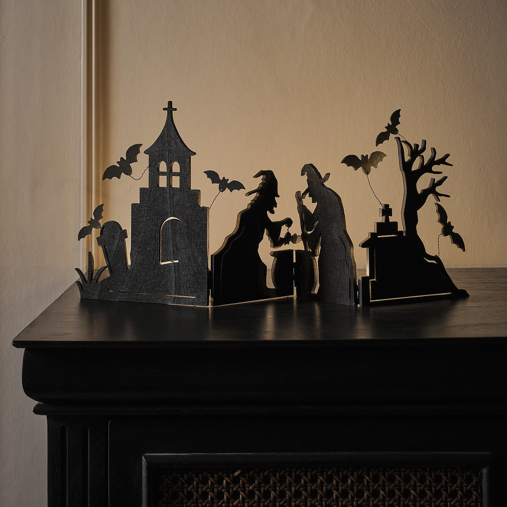 Décoration Silhouette Sorcières Osby d'Halloween à LED