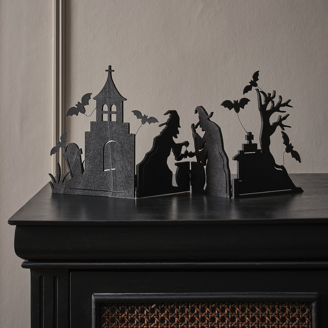 Décoration Silhouette Sorcières Osby d'Halloween à LED