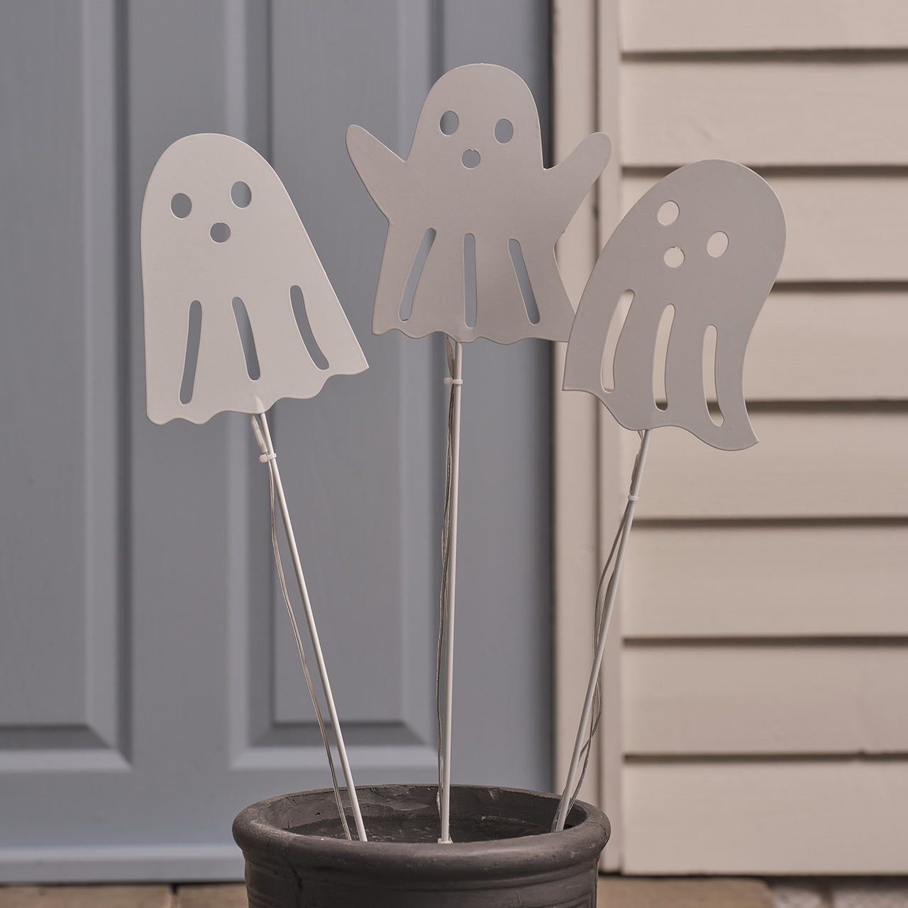 3 Balises Fantômes Lumineuses d'Halloween à LED