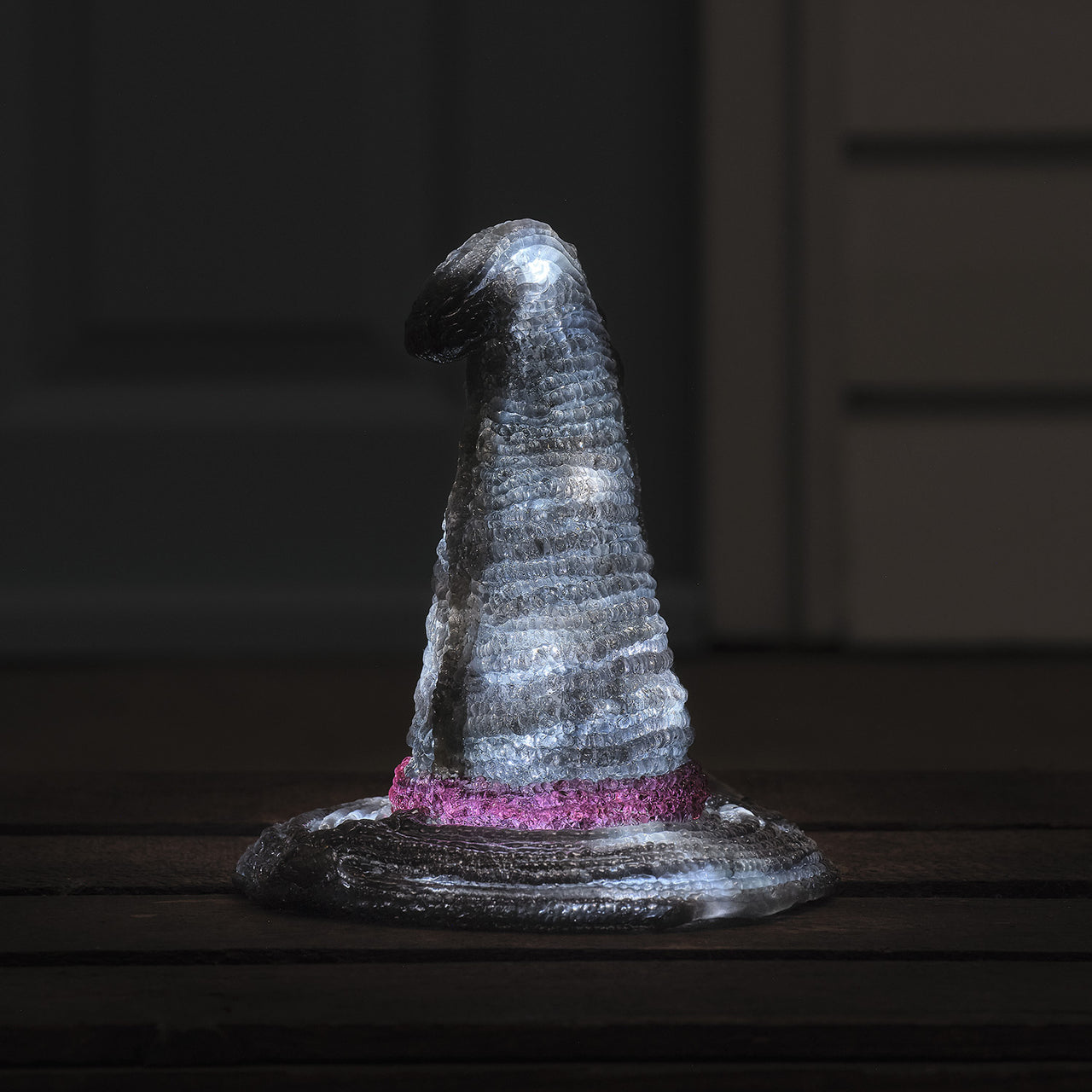 Chapeau de Sorcière 3D en Acrylique à LED Blancs