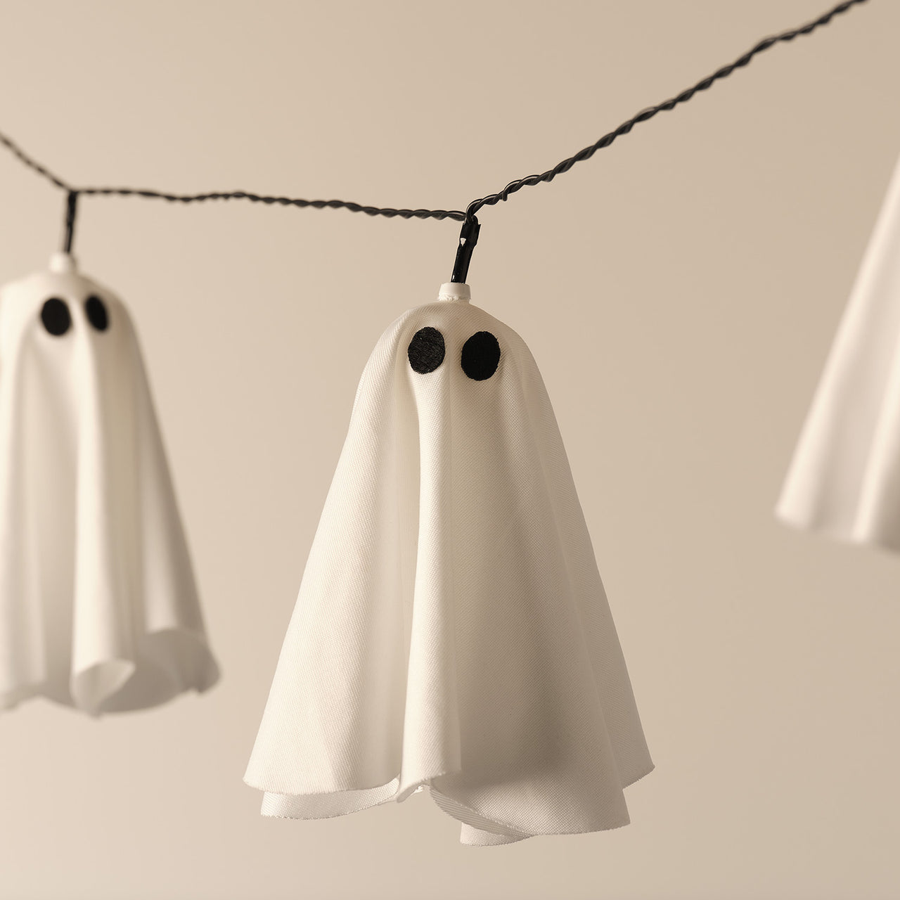 Guirlande Lumineuse à 10 Fantômes d'Halloween à LED Blancs