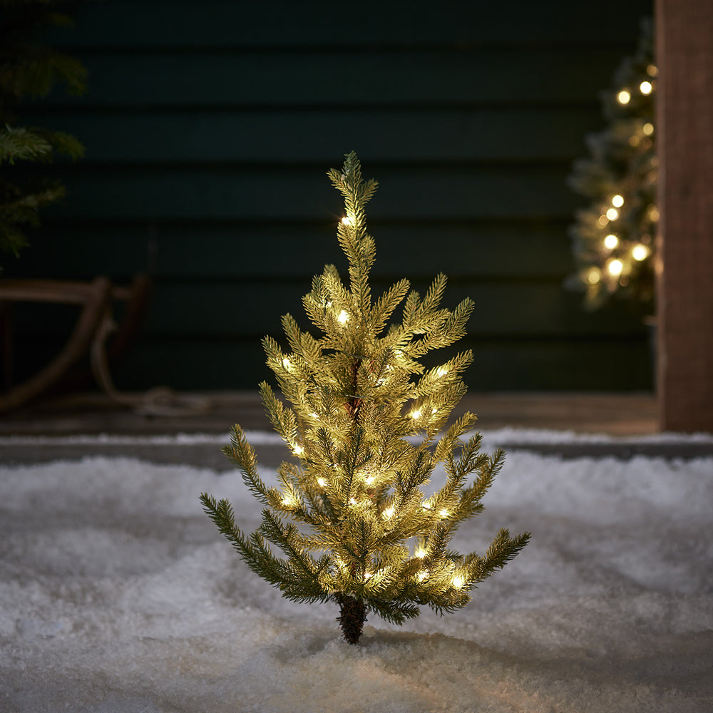 Piquet Sapin de Noël Pre-éclairé pour l'extérieur