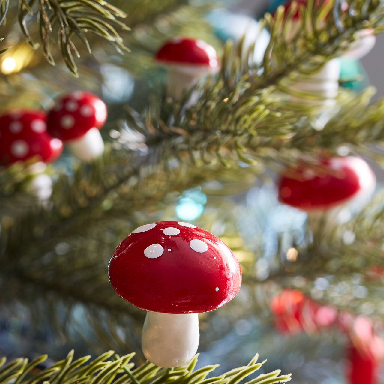 Champignons en céramique à suspendre 1pc Décorations de Noël Fait à la main  Différentes couleurs Décoration maison et jardin cadeaux parfaits -   France