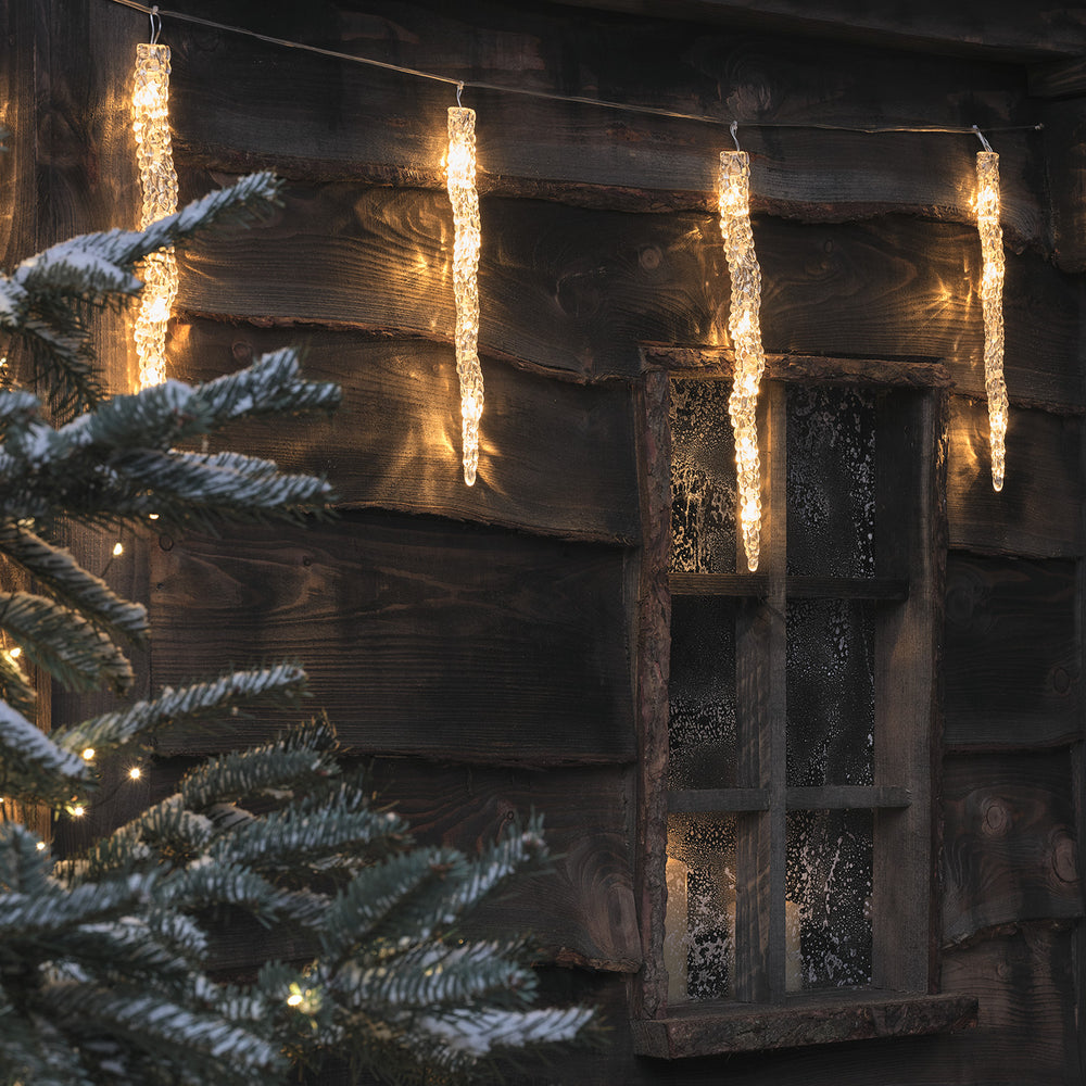 Guirlande Lumineuse à 10 Stalactites Scintillantes en Acrylique