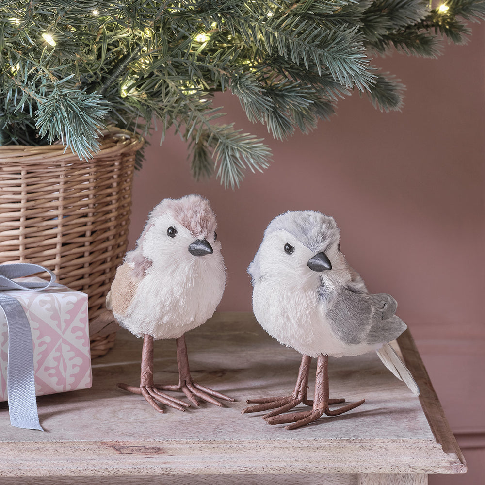 Lot de 2 Oiseaux Décoratifs pour Sapin de Noël