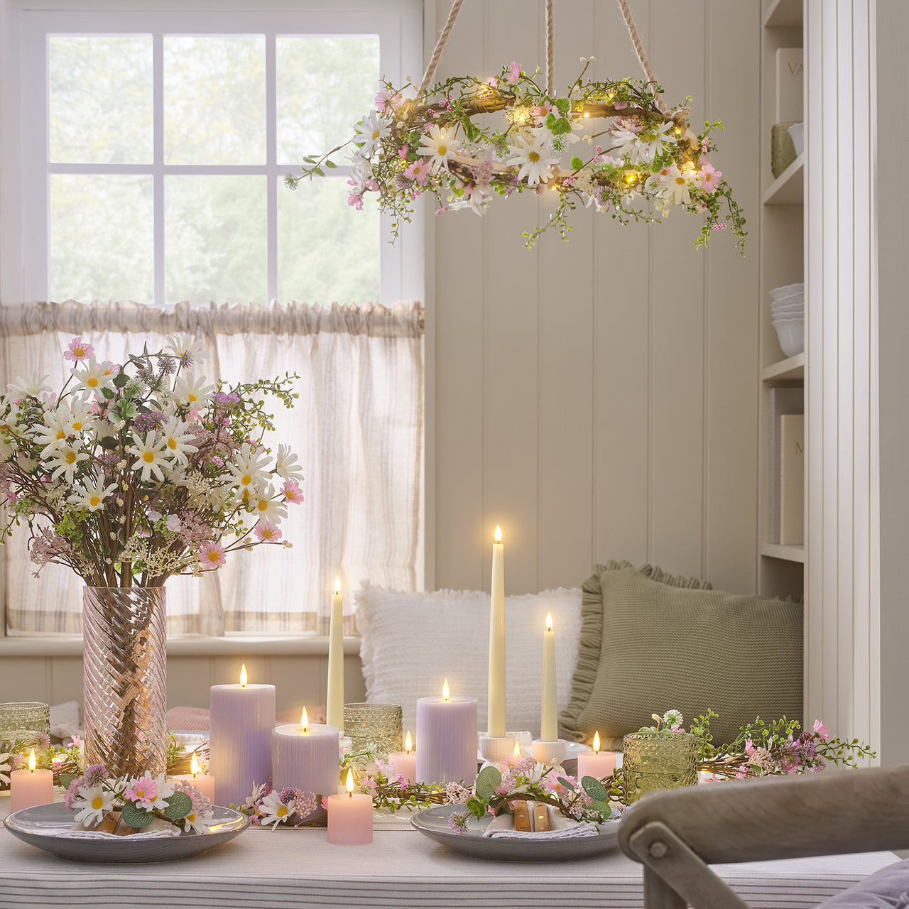 Vase en Verre Texturé Rose Poudré