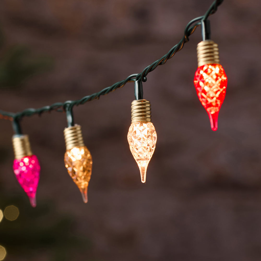 Guirlande Lumineuse Vintage Multicolore de 17,9 m à LED 8 Fonctions