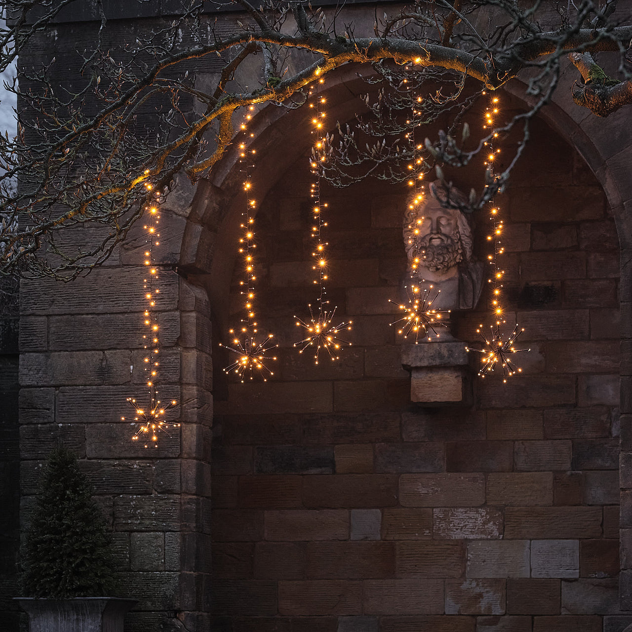 Guirlande Lumineuse Cascade d'Extérieur à LED avec Effet Scintillant