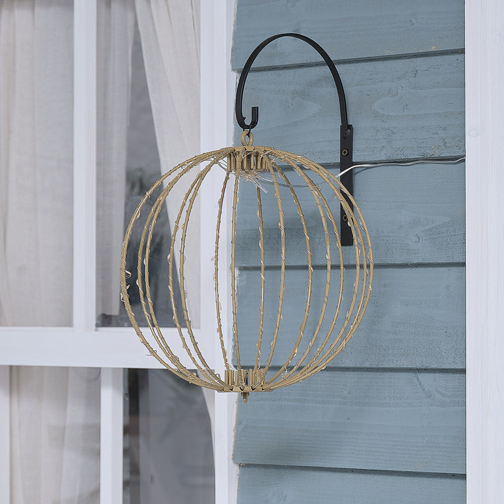 Boule Lumineuse 28 cm à Suspendre en Métal à Micro LED Effet Scintillant