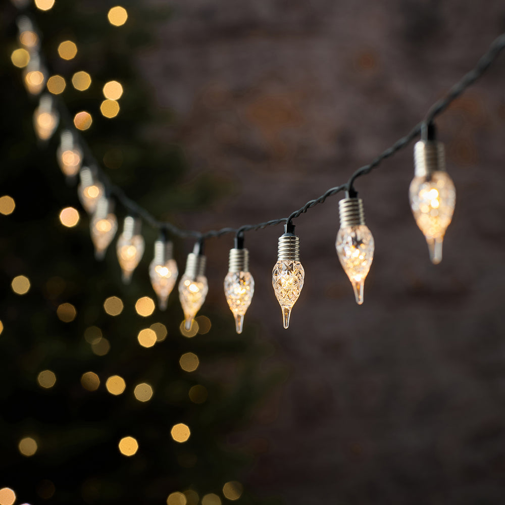 Guirlande Lumineuse Vintage Blanc Chaud de 17,9 m à LED 8 Fonctions