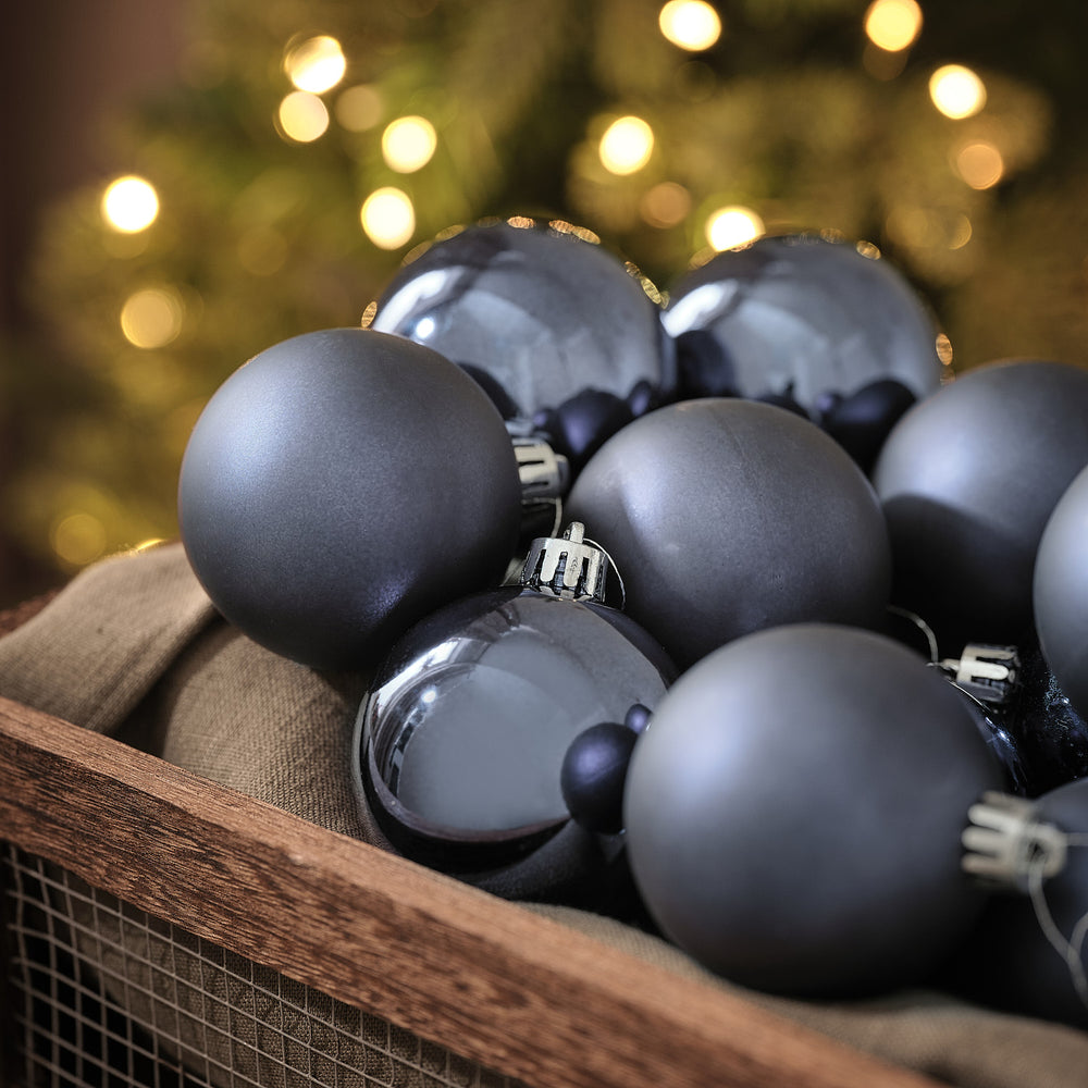 Lot de 12 Boules de Noël Bleues de 6 cm