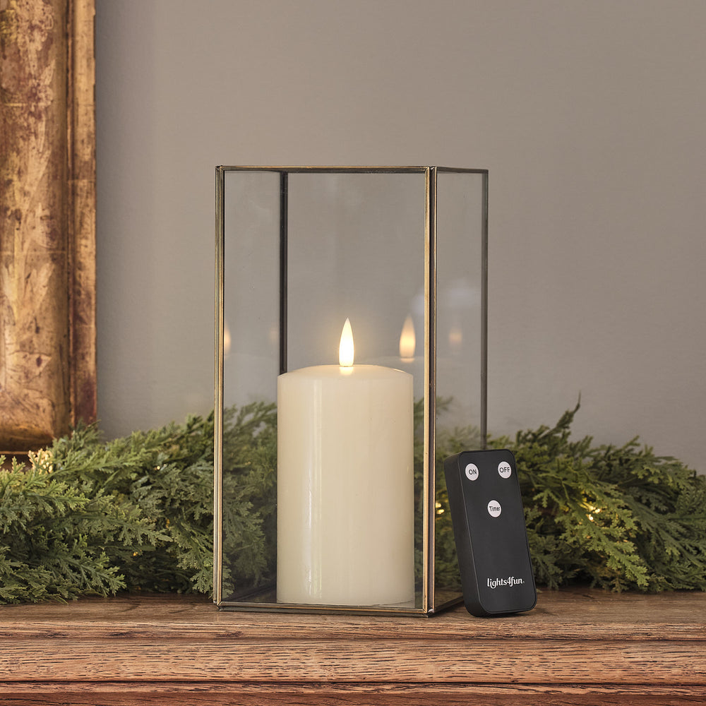 Lanterne Dorée Vicarage avec Bougie TruGlow®