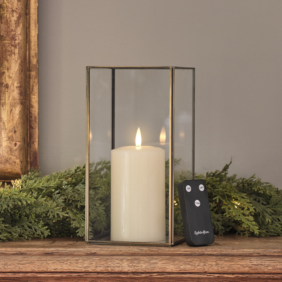 Lanterne Dorée Vicarage avec Bougie TruGlow®