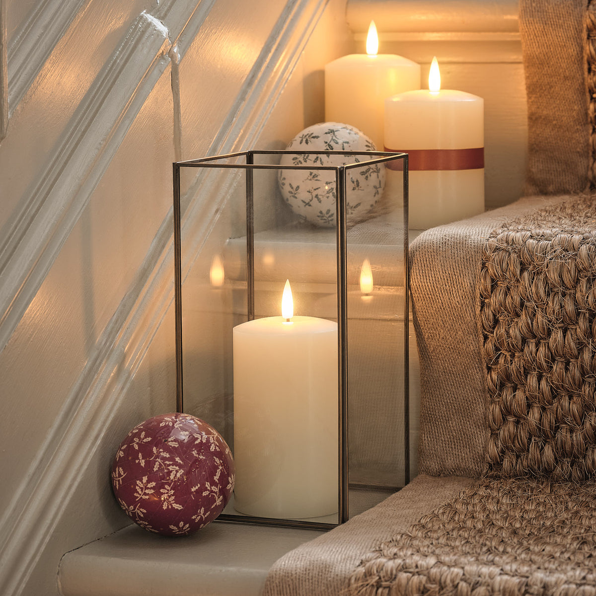 Lanterne Dorée Vicarage avec Bougie TruGlow®