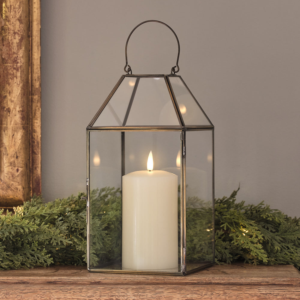 Grande Lanterne Dorée Vicarage avec Bougie TruGlow®