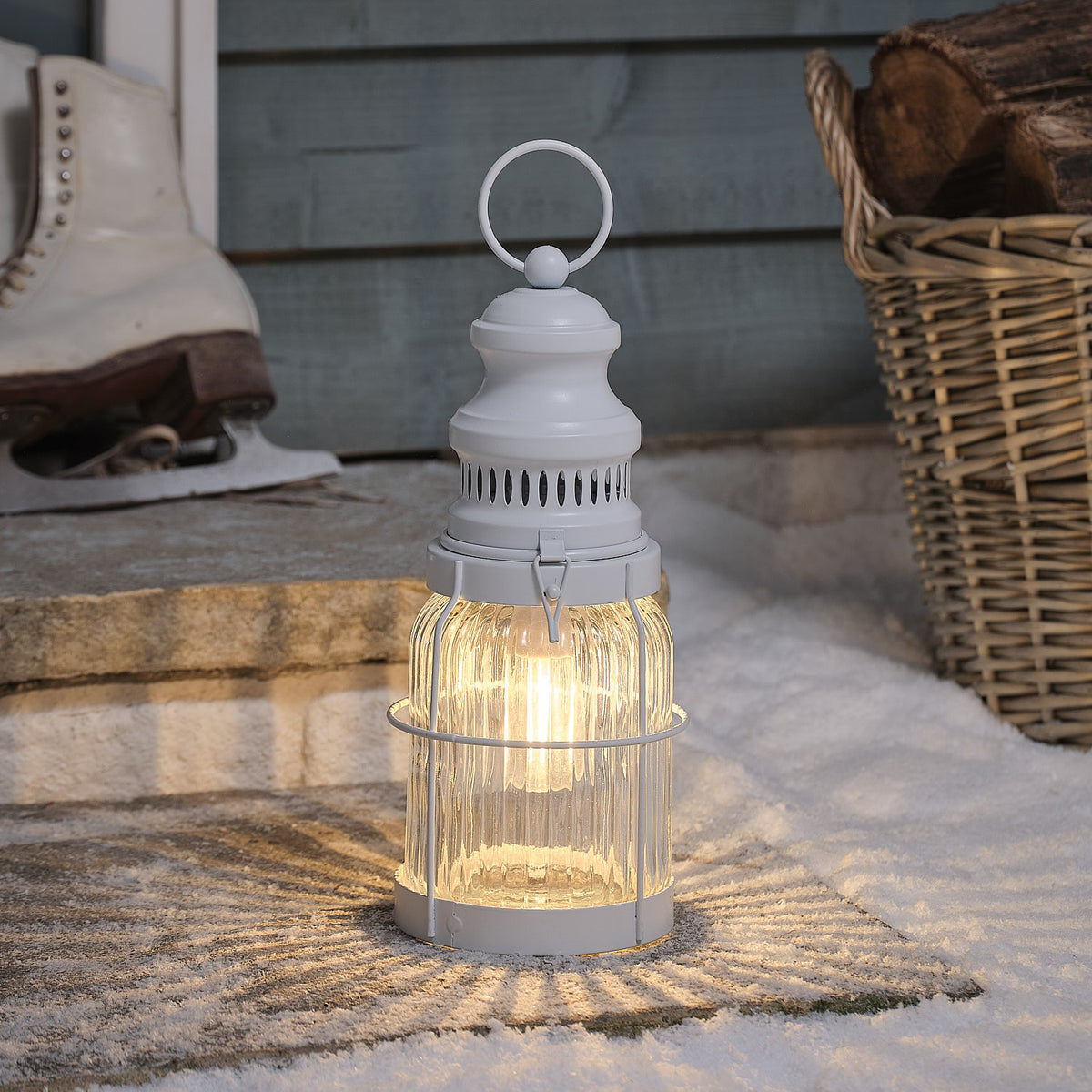 Lanterne Filament d’Extérieur Rechargeable Alaska Storm de 30 cm