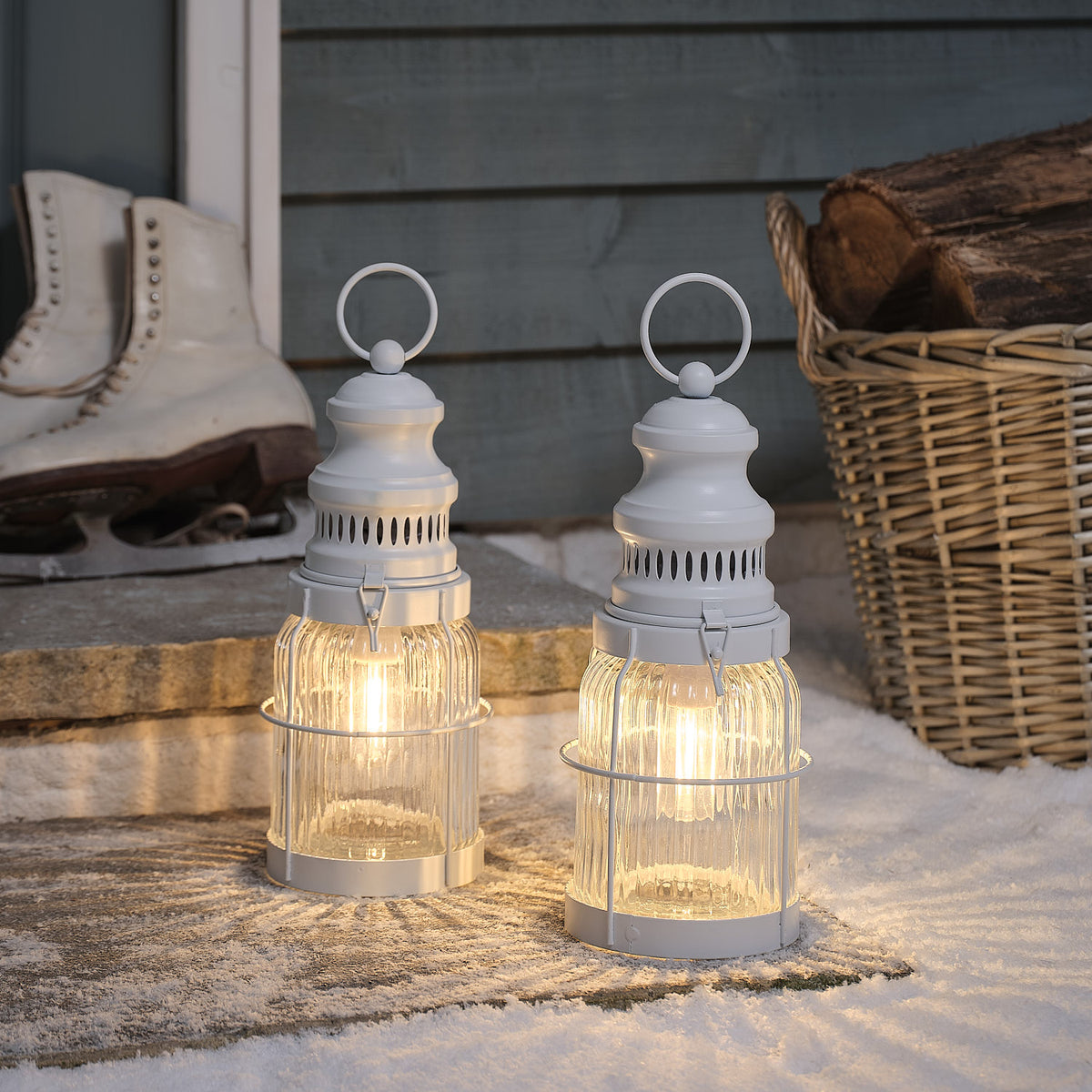 Lanterne Filament d’Extérieur Rechargeable Alaska Storm de 30 cm