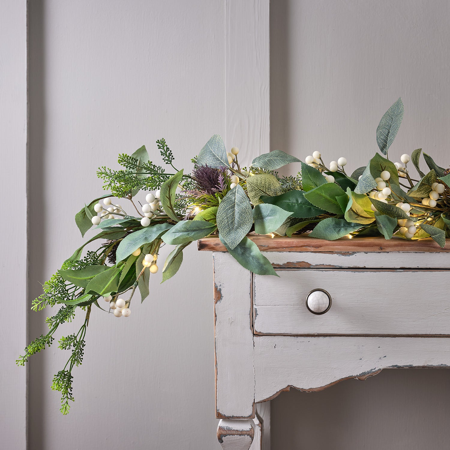 WANNA- Guirlande De Noël Pré-éclairée De 1,8 M/182,9 Cm Pour Porte D