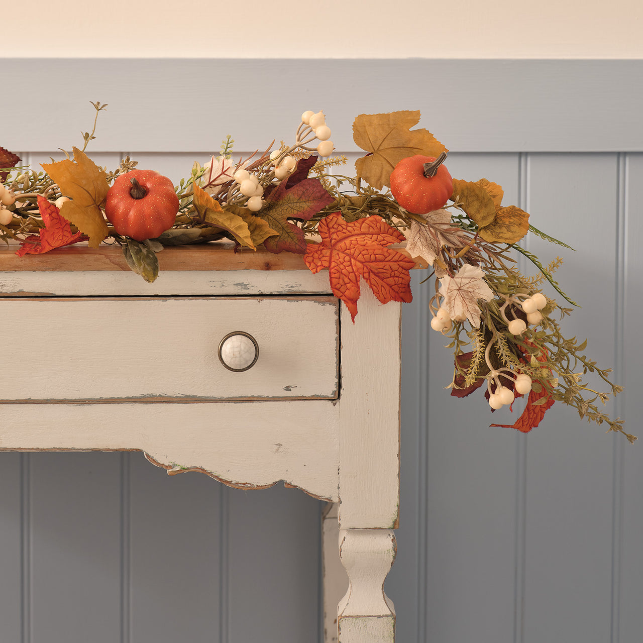 Guirlande d’Automne Pré-éclairée Jardin de Citrouilles de 1,5 m