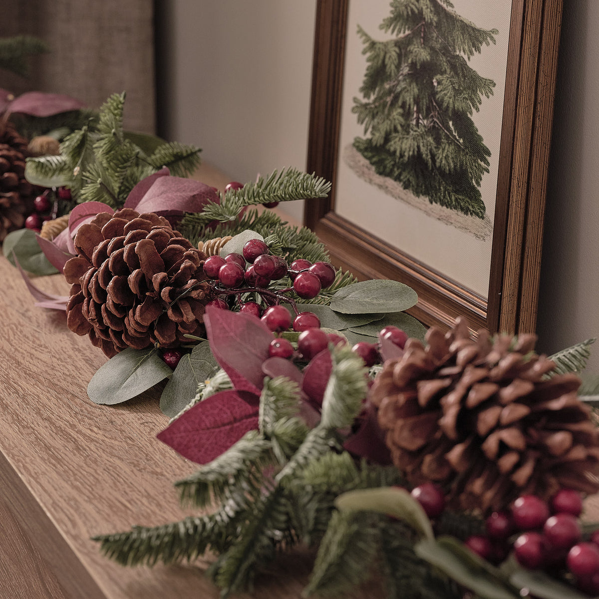 Guirlande de Noël Pré-éclairée Esprit de Noël de 1,5 m