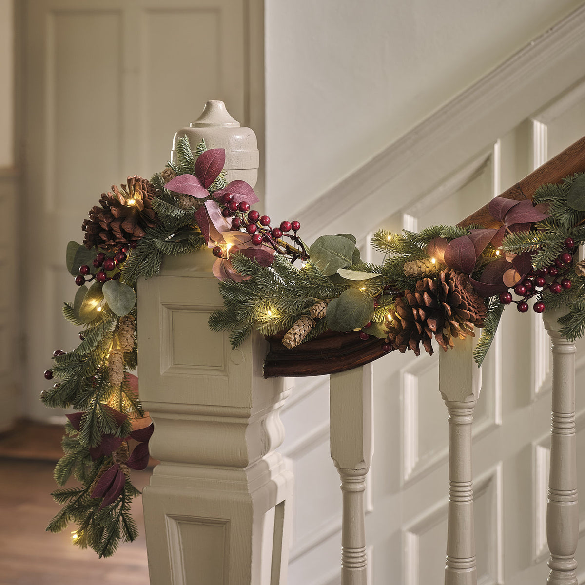 Guirlande de Noël Pré-éclairée Esprit de Noël de 1,5 m