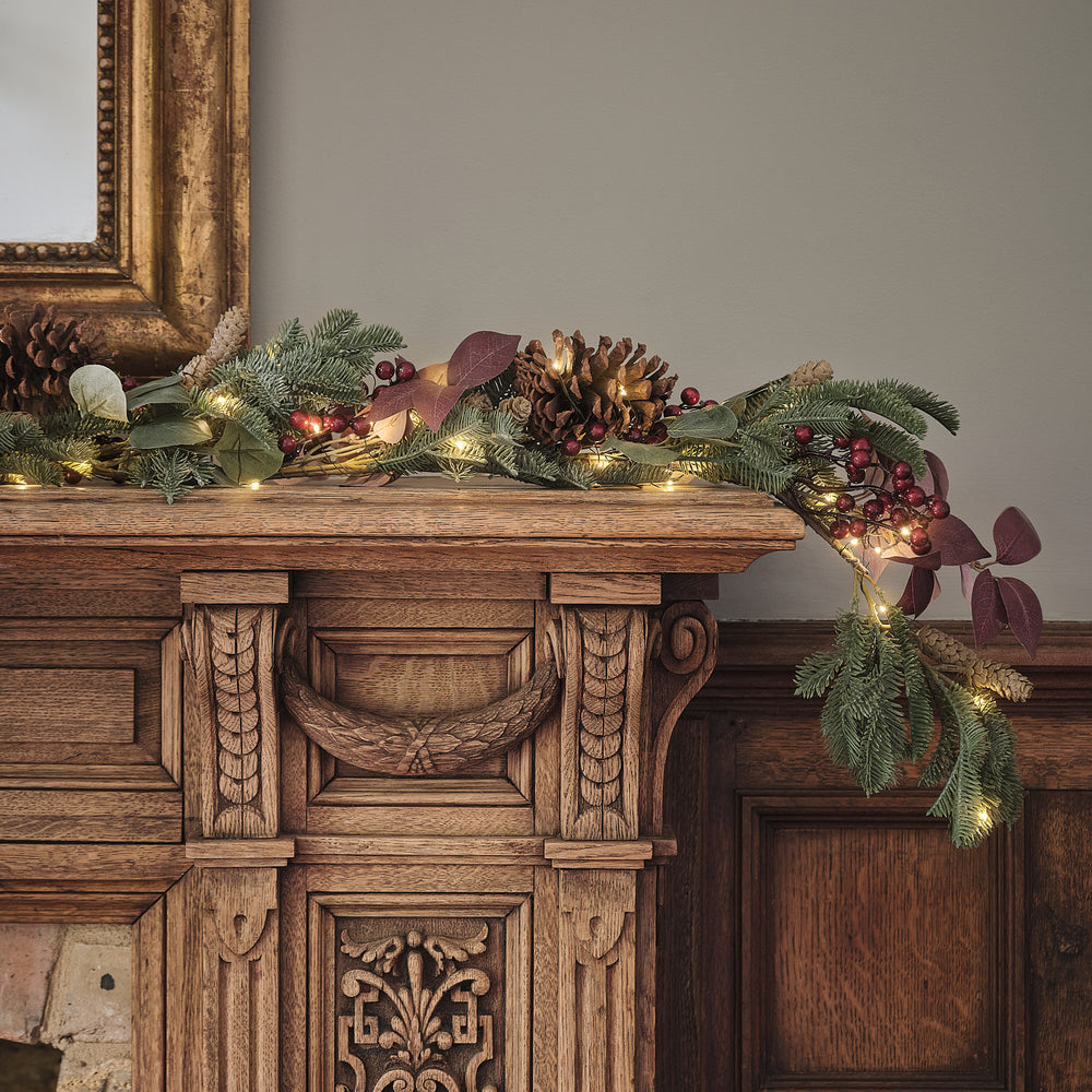 Guirlande de Noël Pré-éclairée Esprit de Noël de 1,5 m