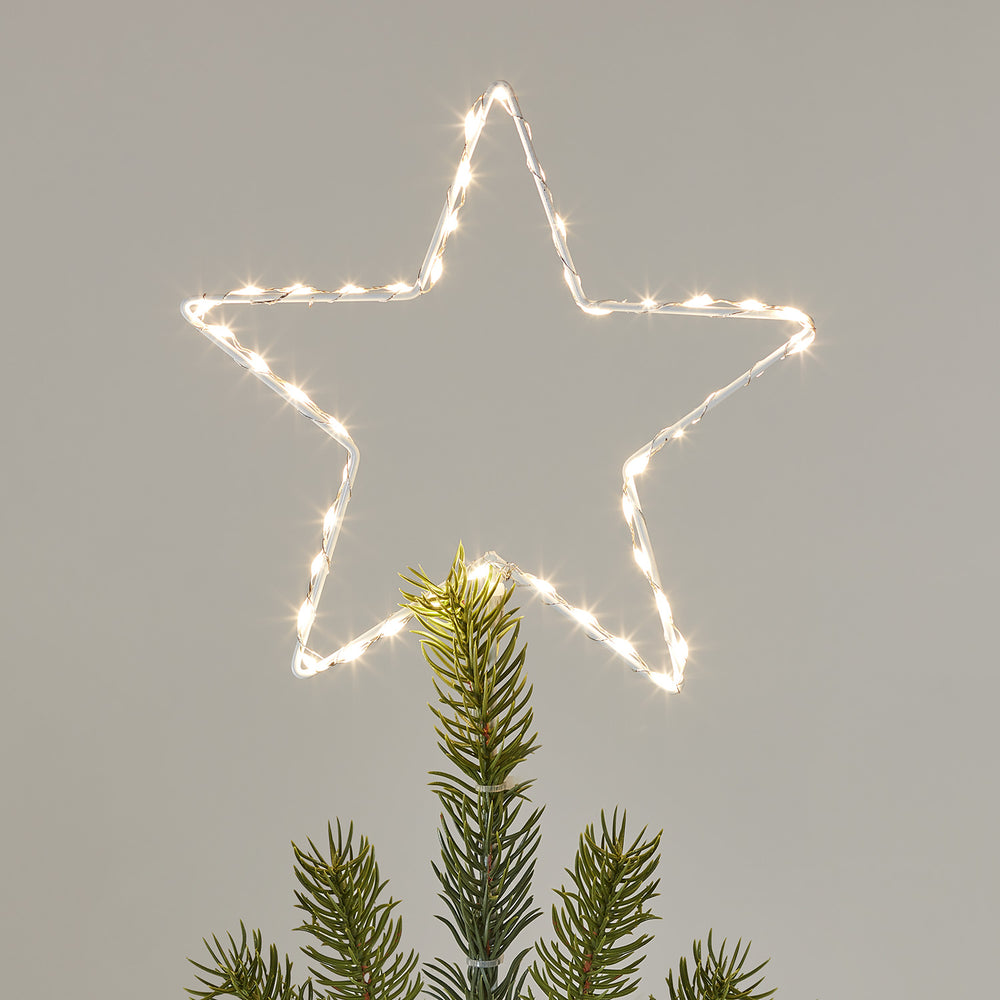 Cimier Sapin de Noël Étoile avec Micro LED Blanc Chaud