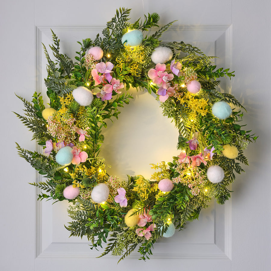 Couronne de Pâques avec photophore