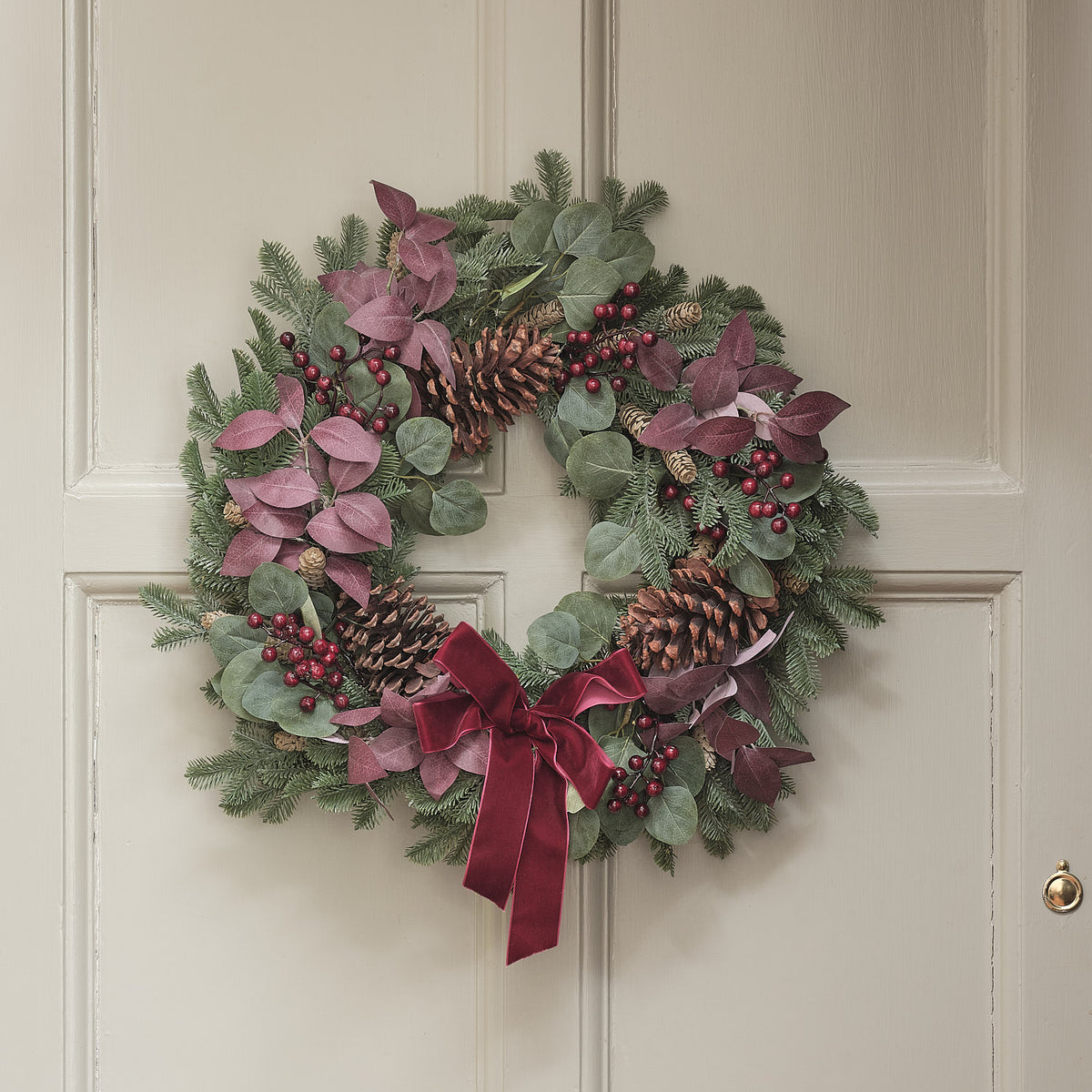 Lot de Couronne et Guirlande Esprit de Noël