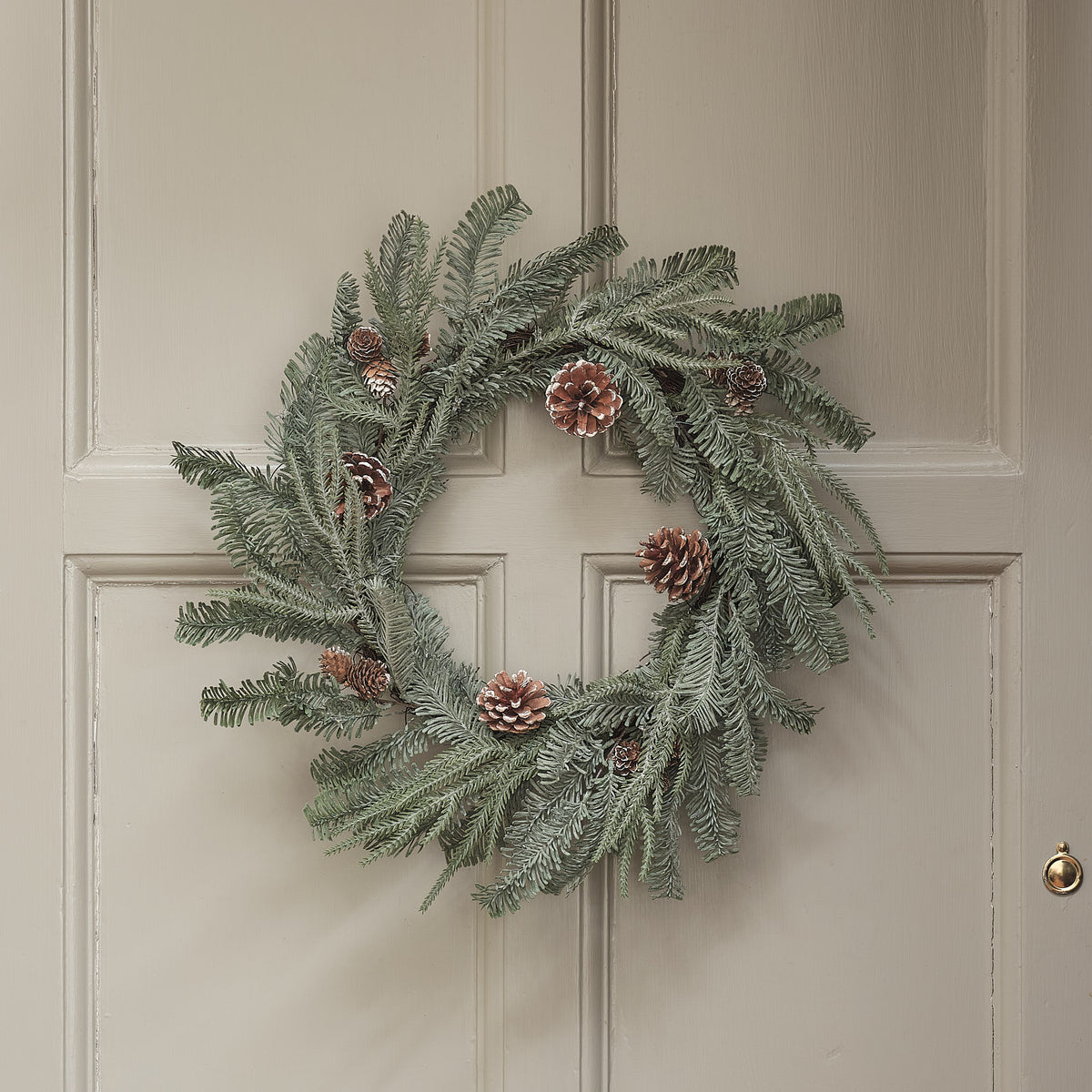 Couronne de Noël Pré-éclairée Au Clair des Étoiles de 50 cm