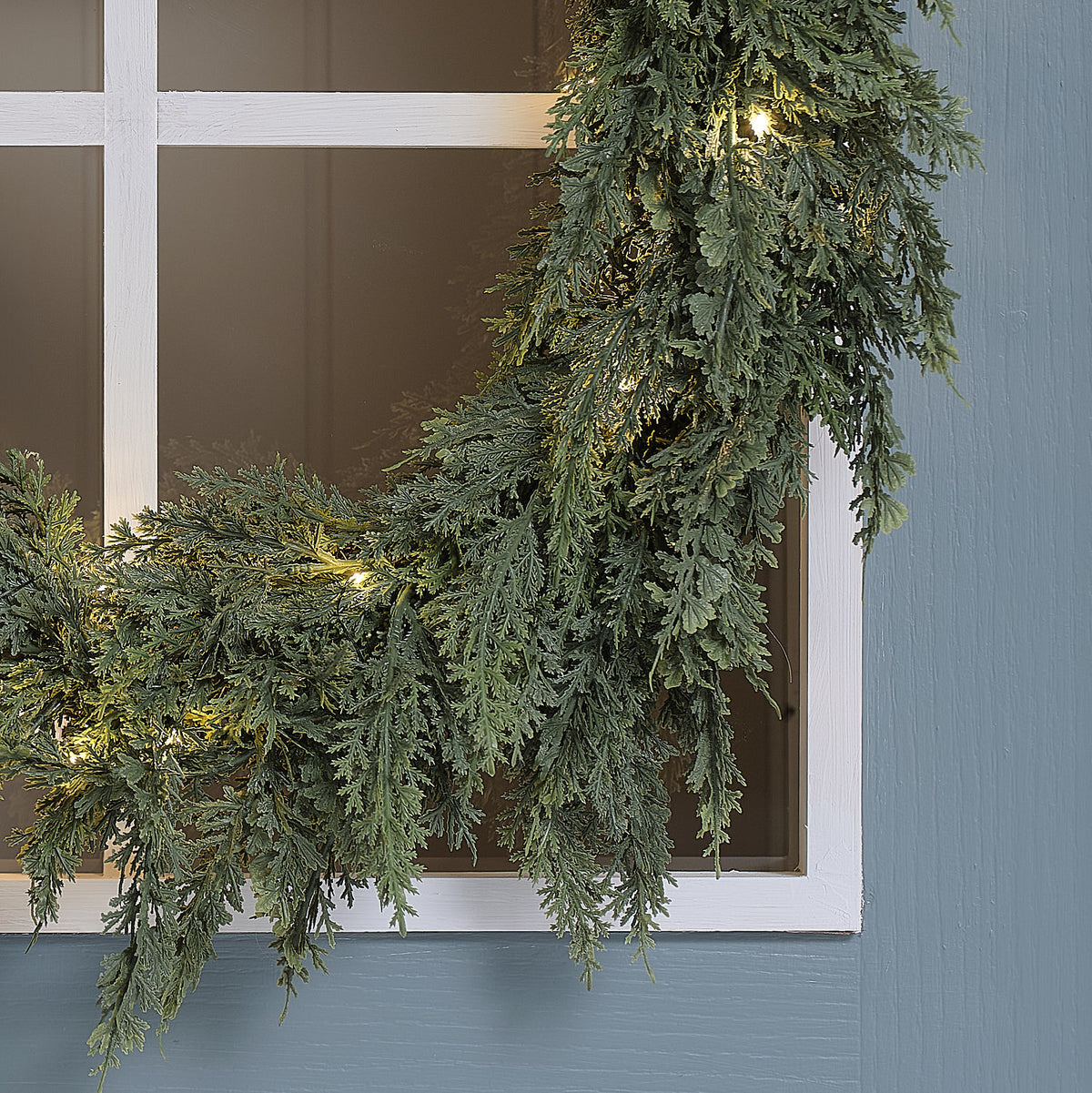 Lot Couronne et Guirlande de Noël Pré-éclairées Conifère