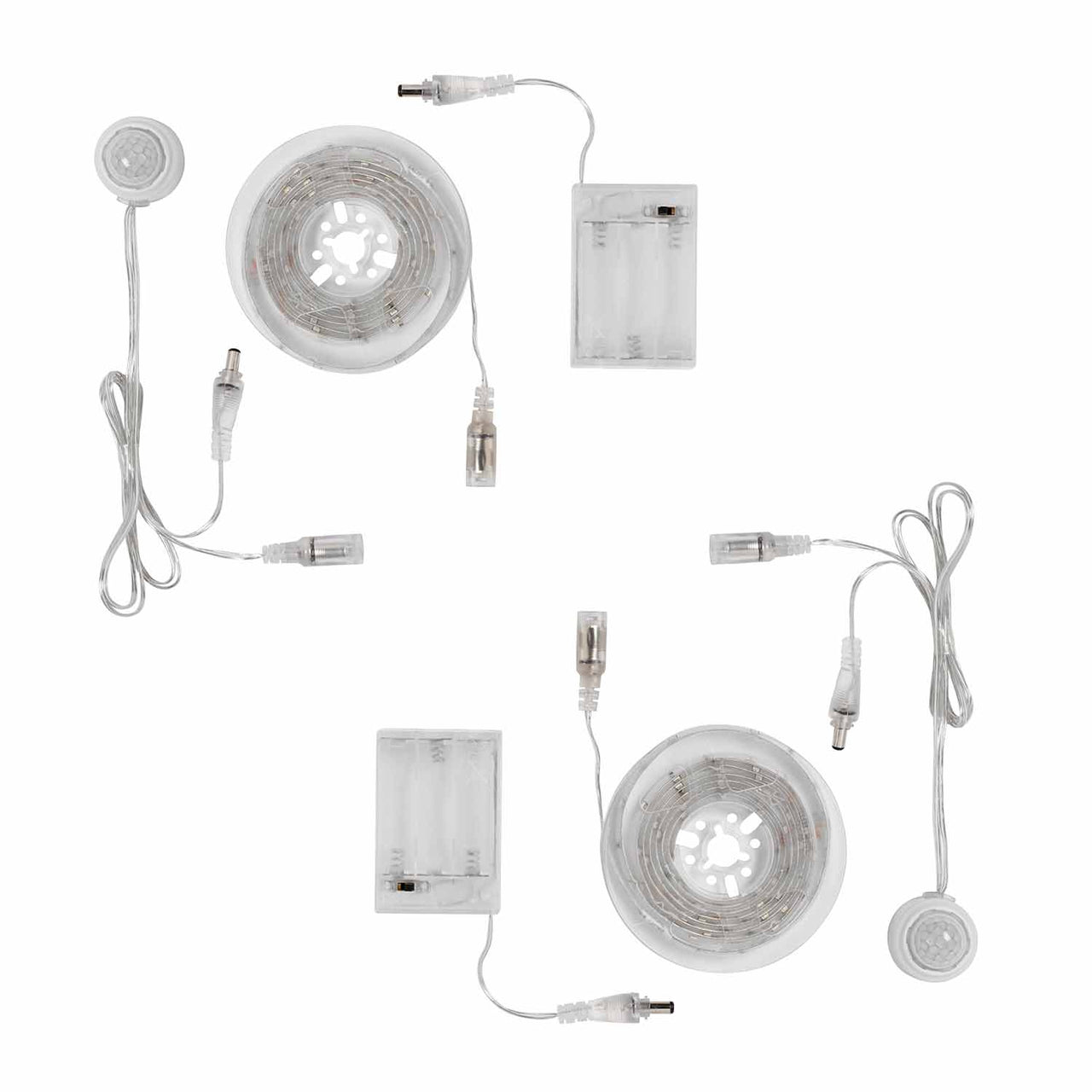 Lot de 2 Rubans Lumineux LED Blanches à Piles