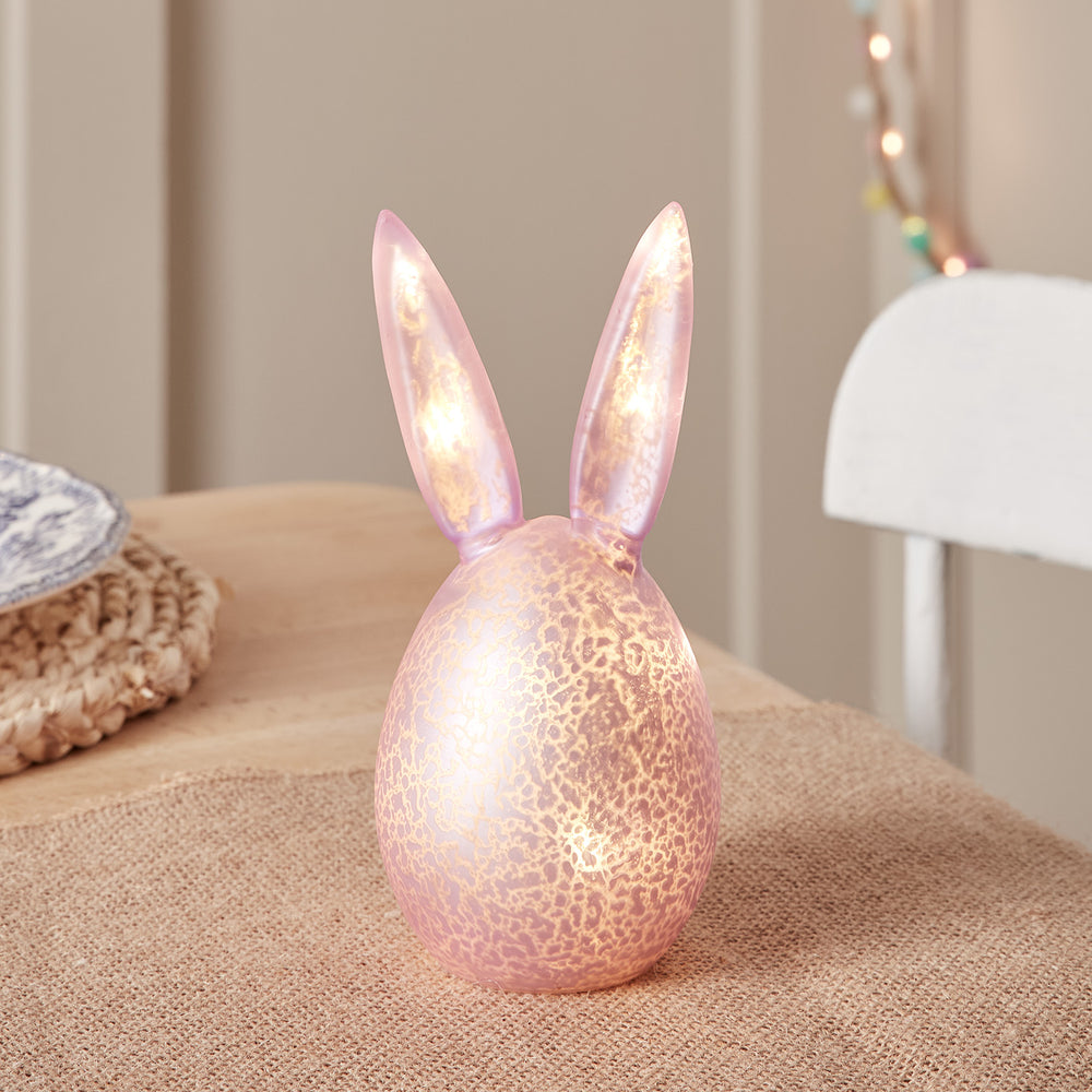 Eeneme Guirlande lumineuse de 20 LED en forme de lapin de Pâques, 2 m,  fonctionne avec des piles, décoration murale pour Pâques, chambre à  coucher