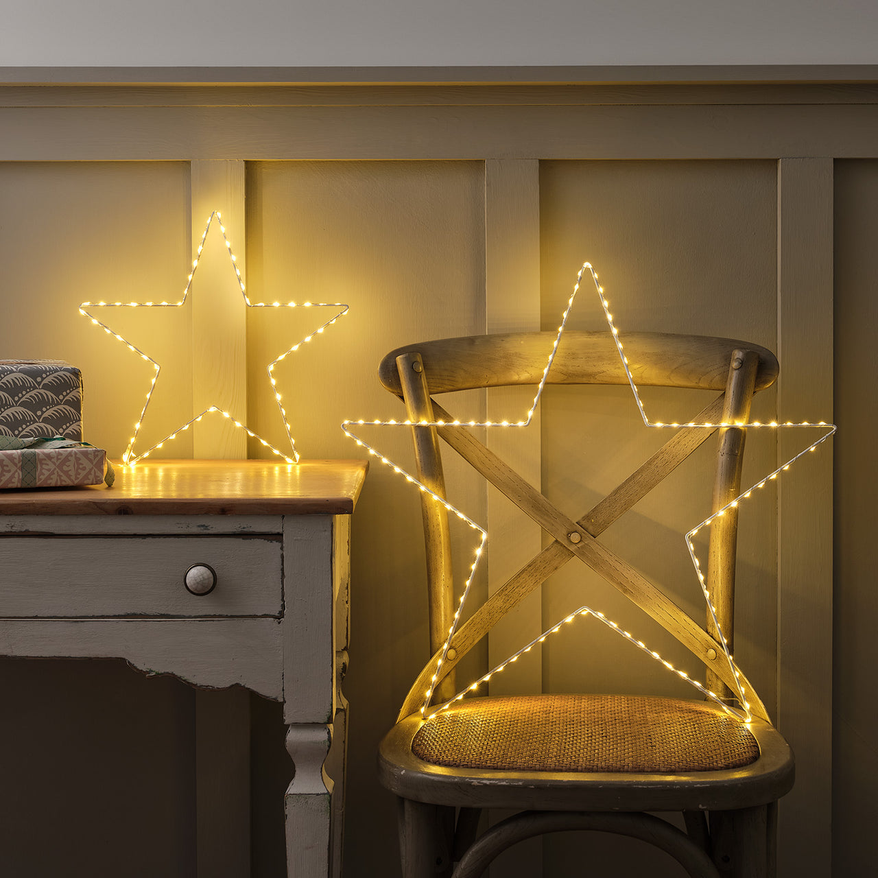 Duo d'Étoiles Lumineuses Osby à LED Bicolores avec Télécommande